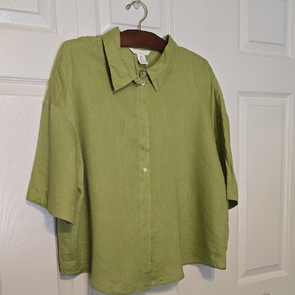 H&M Green Blouse